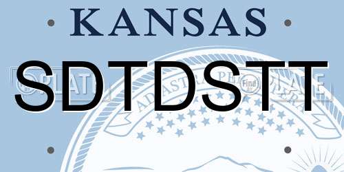 SDTDSTT Kansas License Plate