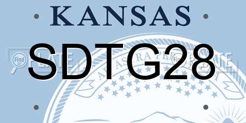 SDTG28 Kansas License Plate