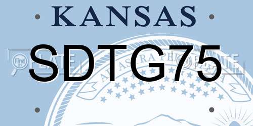 SDTG75 Kansas License Plate