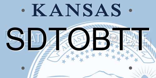 SDTOBTT Kansas License Plate