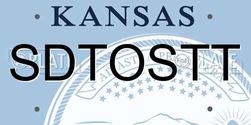 SDTOSTT Kansas License Plate