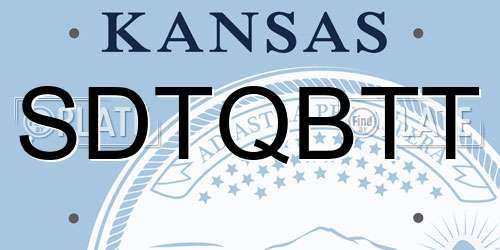 SDTQBTT Kansas License Plate
