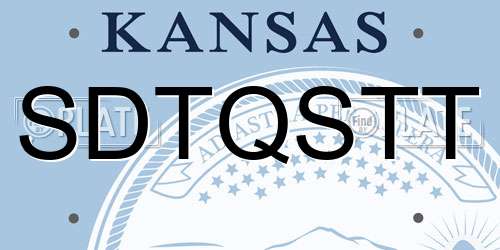 SDTQSTT Kansas License Plate