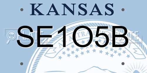 SE1O5B Kansas License Plate
