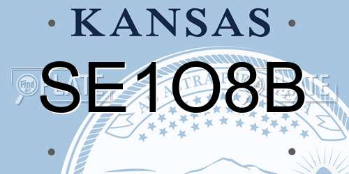 SE1O8B Kansas License Plate