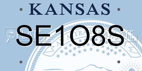 SE1O8S Kansas License Plate