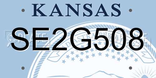 SE2G508 Kansas License Plate