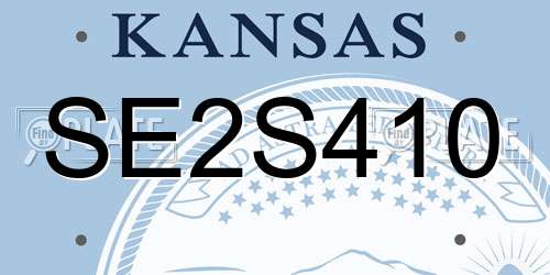 SE2S410 Kansas License Plate