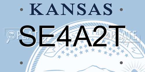 SE4A2T Kansas License Plate