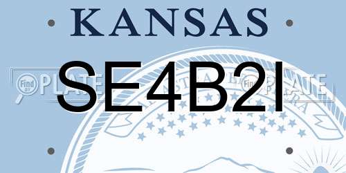 SE4B2I Kansas License Plate