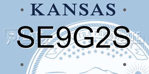 SE9G2S Kansas License Plate
