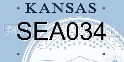 SEA034 Kansas License Plate