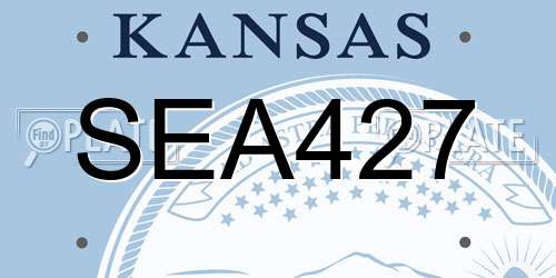 SEA427 Kansas License Plate