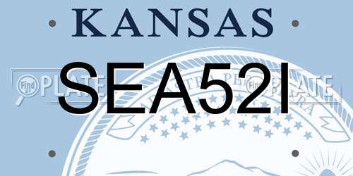 SEA52I Kansas License Plate