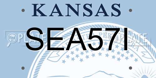 SEA57I Kansas License Plate