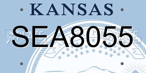 SEA8055 Kansas License Plate