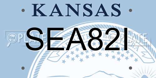 SEA82I Kansas License Plate