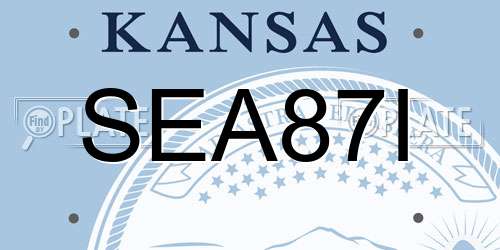 SEA87I Kansas License Plate