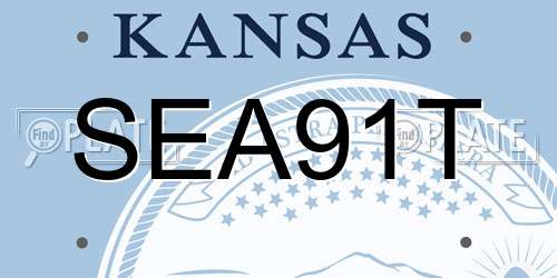 SEA91T Kansas License Plate