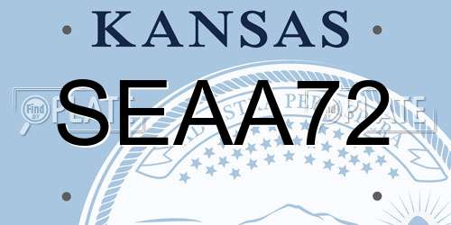 SEAA72 Kansas License Plate