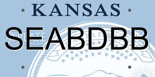 SEABDBB Kansas License Plate