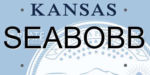 SEABOBB Kansas License Plate