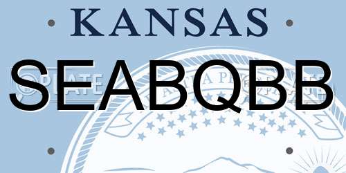 SEABQBB Kansas License Plate