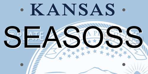 SEASOSS Kansas License Plate