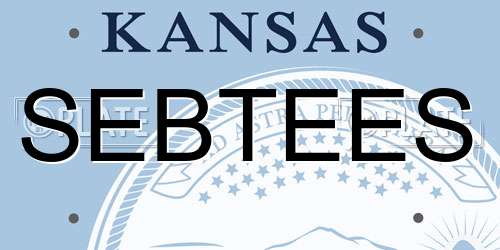 SEBTEES Kansas License Plate
