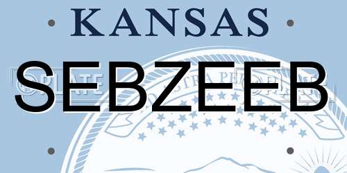 SEBZEEB Kansas License Plate