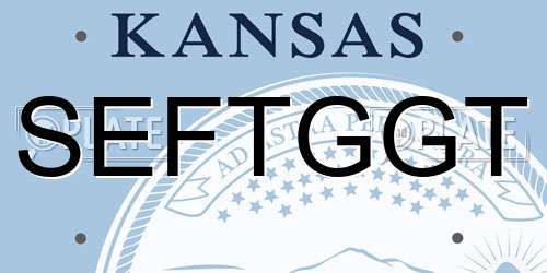 SEFTGGT Kansas License Plate