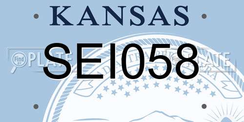 SEI058 Kansas License Plate