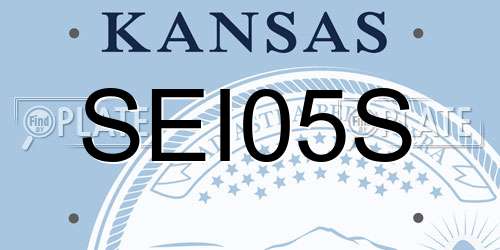 SEI05S Kansas License Plate