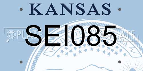 SEI085 Kansas License Plate