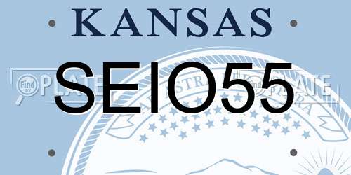 SEIO55 Kansas License Plate
