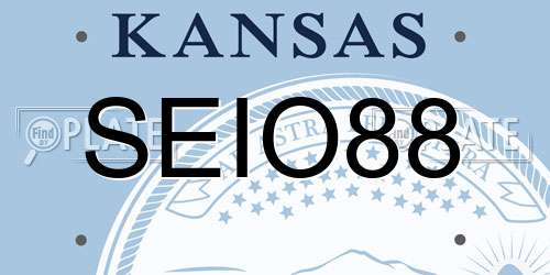 SEIO88 Kansas License Plate