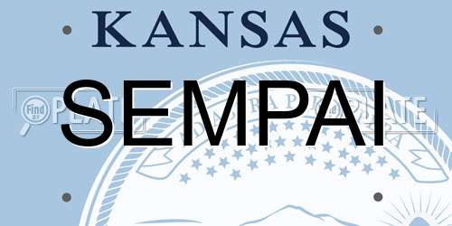 SEMPAI Kansas License Plate