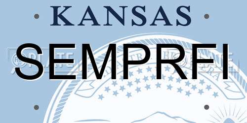 SEMPRFI Kansas License Plate