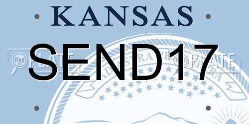 SEND17 Kansas License Plate