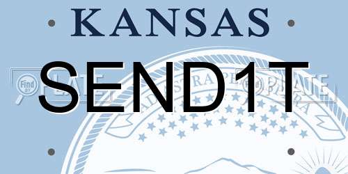 SEND1T Kansas License Plate