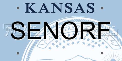 SENORF Kansas License Plate