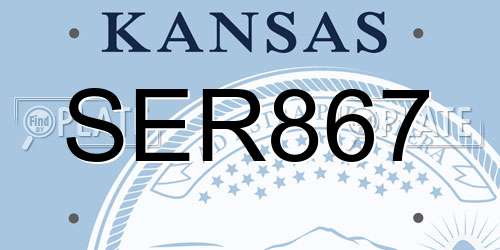 SER867 Kansas License Plate