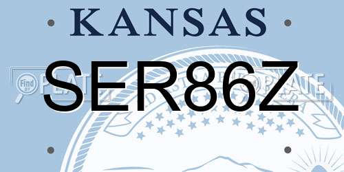 SER86Z Kansas License Plate