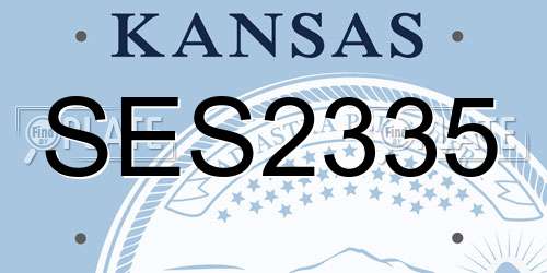SES2335 Kansas License Plate