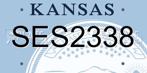 SES2338 Kansas License Plate