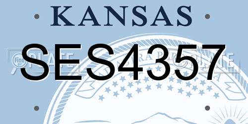 SES4357 Kansas License Plate