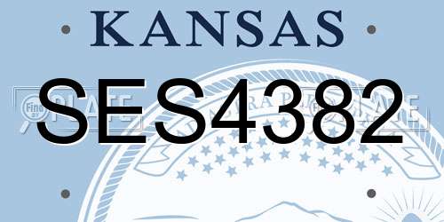 SES4382 Kansas License Plate