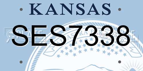 SES7338 Kansas License Plate