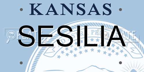 SESILIA Kansas License Plate