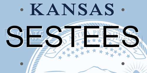 SESTEES Kansas License Plate